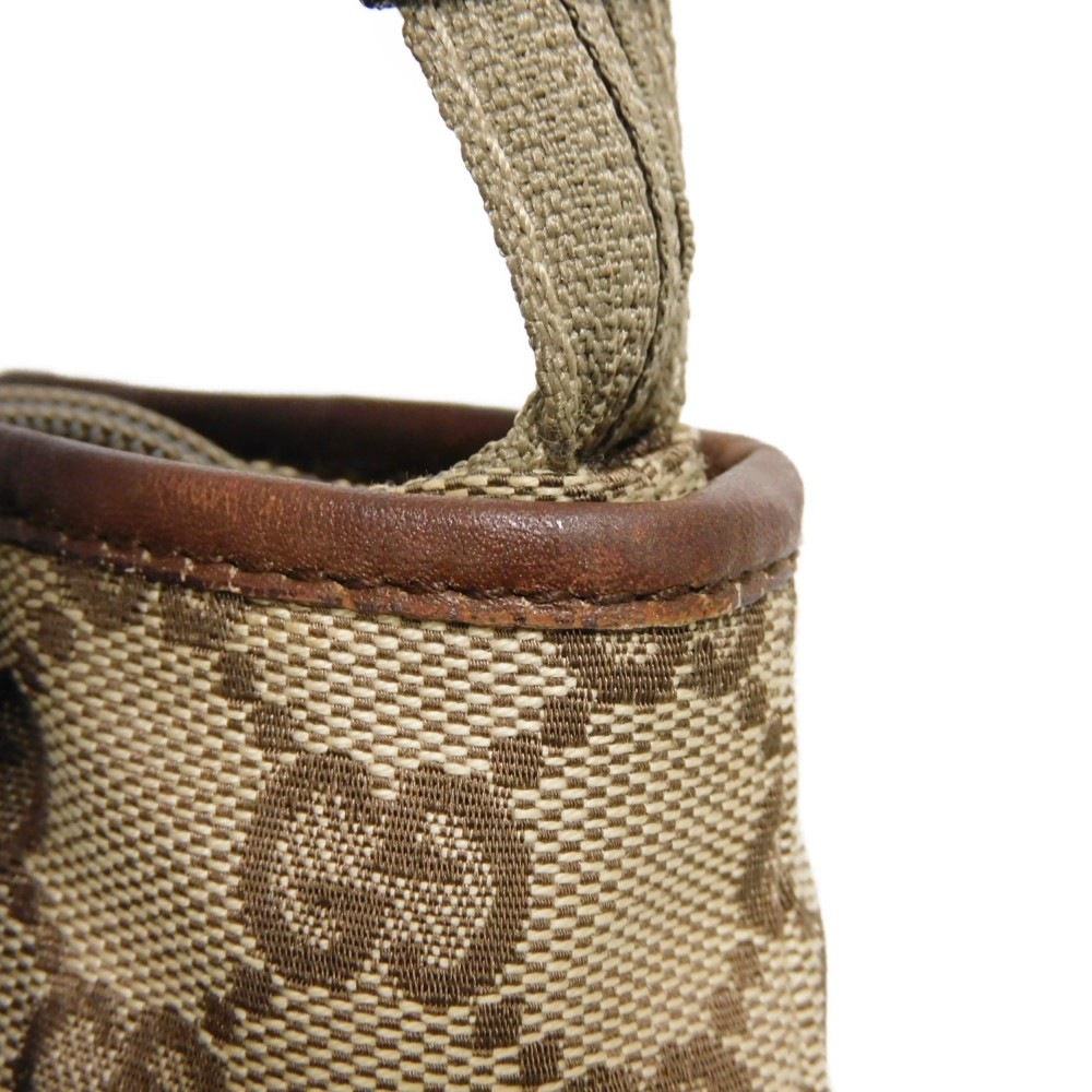 【中古】 トートバッグ ダブルG コットン カーフ エンボス ブラウン ショルダーバッグ ロゴ ミニ トート GGキャンバス 28893 【中古】 トートバッグ ダブルG コットン カーフ エンボス ブラウン ショルダーバッグ ロゴ ミニ トート GGキャンバス 28893