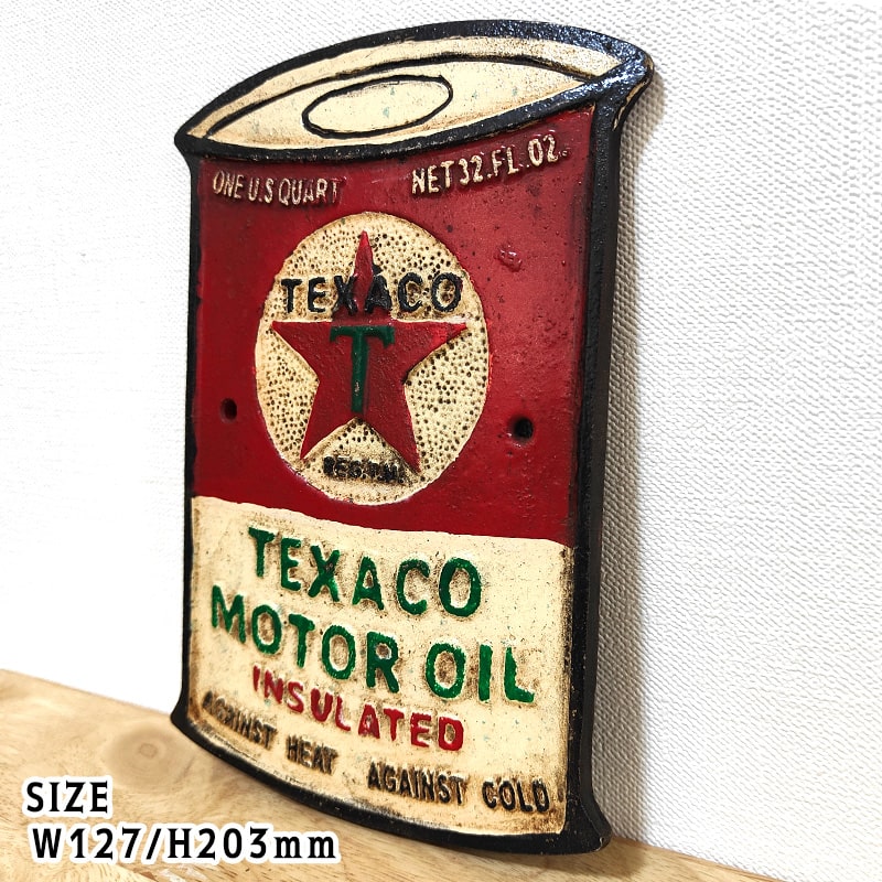 看板 ビンテージ テキサコ インテリア TEXACO ガレージ キャストアイアン ヴィンテージ プレート おしゃれ アメリカン 雑貨 鋳鉄 レトロ アンティーク かわいい 正規ライセンス品 壁飾り