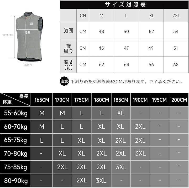 メンズ サイクルベスト 防風 ウインドブレーカー サイクルジャージ 春夏 サイクルウエア 反射 ノースリーブ 通気 超軽量 薄め バックポケット 収納可能(グレー, XL)