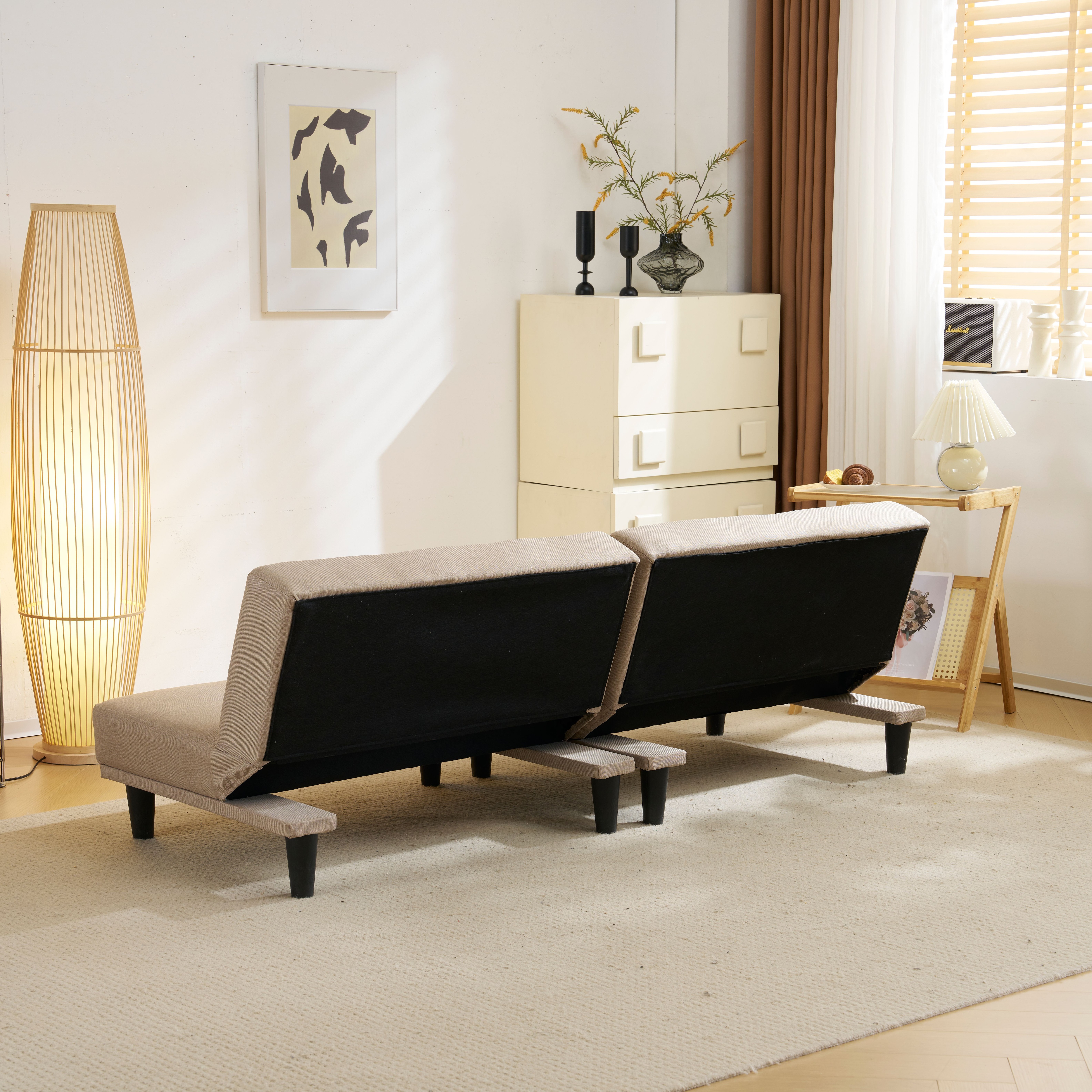 【国内出荷 - 3日配達】ソファベッド ソファ ベッド 2人 リクライニングソファ 背もたれ3段階-276