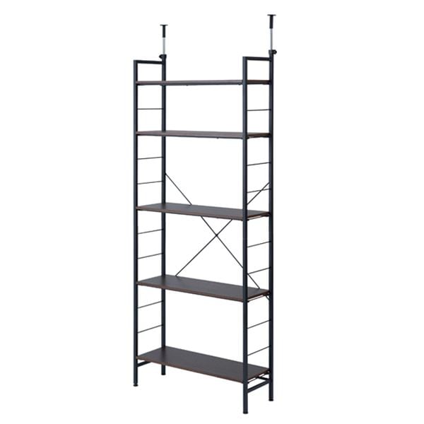 つっぱりラック アクシス(ブラウン/ブラック) 収納棚 壁面収納 ウォールラック 北欧風 韓国インテリア 木製 木目 シンプル NK-6011 つっぱりラック アクシス(ブラウン/ブラック) 収納棚 壁面収納 ウォールラック 北欧風 韓国インテリア 木製 木目 シンプル NK-6011