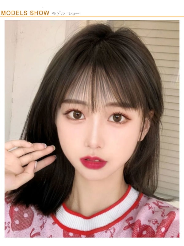 Qoo10] 前髪ウィッグ 自然 3D ワンタッチ エ