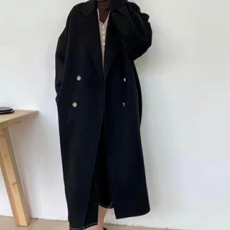 ロングコート レディース ウール ウールコート セミロング チェスターコート ダブル 無地 おしゃれ ゆったり オーバーサイズ カジュアル おしゃれ 秋 冬 白 ベージュ グレー 黒