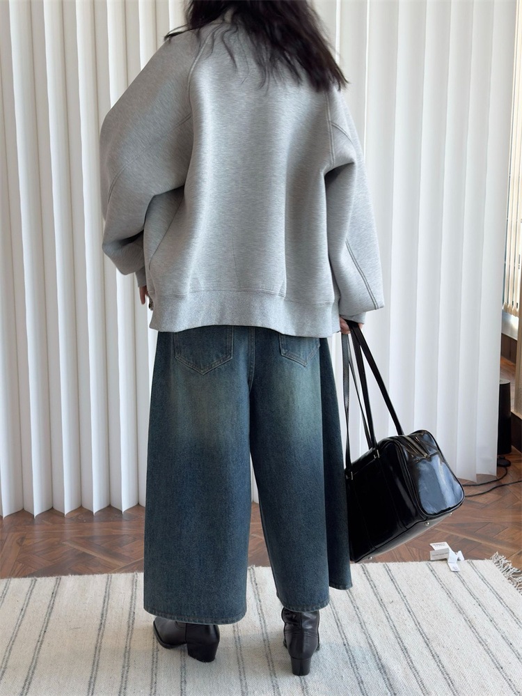 激安セール ワイドパンツ ジーンズ トレンド 2025早春 デニムパンツ レトロ 水洗い ゆったりする 七分パンツ カジュアルパンツ