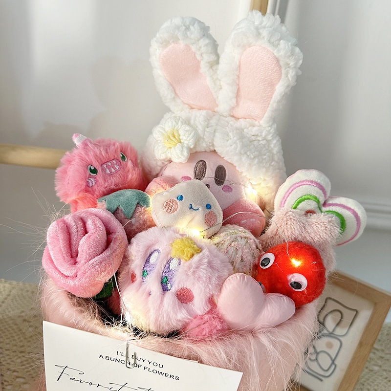 かわいい人形ぬいぐるみブーケ親友の誕生日プレゼントのバレンタインデーシミュレーションブーケ