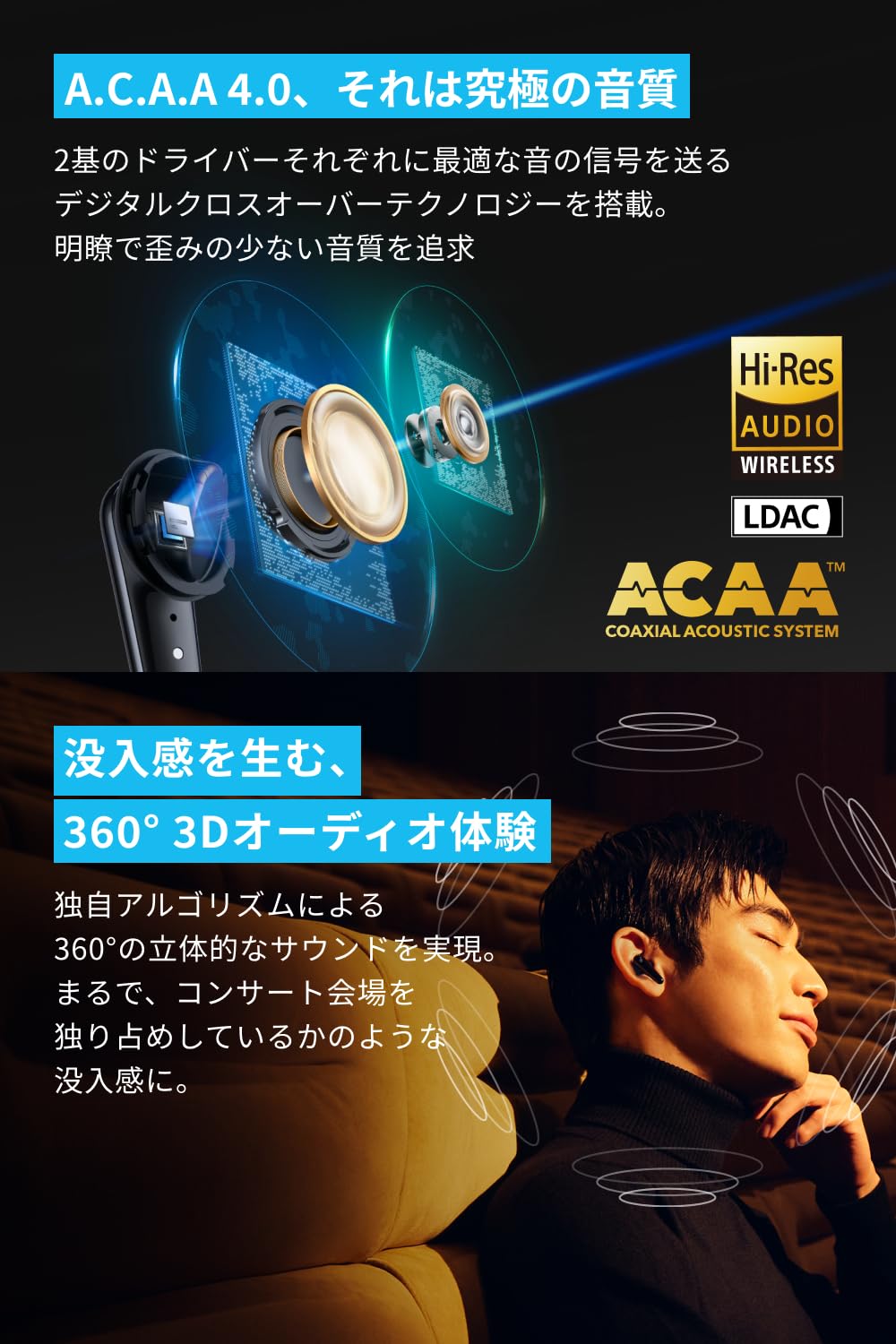 Anker Soundcore Liberty 4 Pro(Bluetooth 5.3)【カナル型完全ワイヤレスイヤホン/ウルトラノイズキャンセリング 3.5 / A.C.A.A 4.0 / ハイレゾ Anker Soundcore Liberty 4 Pro(Bluetooth 5.3)【カナル型完全ワイヤレスイヤホン/ウルトラノイズキャンセリング 3.5 / A.C.A.A 4.0 / ハイレゾ