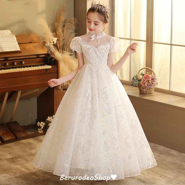 子供ドレス ロングドレス ピアノ発表会 ドレス ハイネック リボン 可愛い プリンセスドレス 女児ドレス スパンコール キラキラ キレイめ パフスリーブ 女の子ドレス 白 ホワイトドレス 演奏会ドレス 子供ドレス ロングドレス ピアノ発表会 ドレス ハイネック リボン 可愛い プリンセスドレス 女児ドレス スパンコール キラキラ キレイめ パフスリーブ 女の子ドレス 白 ホワイトドレス 演奏会ドレス