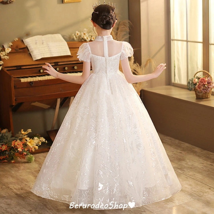 子供ドレス ロングドレス ピアノ発表会 ドレス ハイネック リボン 可愛い プリンセスドレス 女児ドレス スパンコール キラキラ キレイめ パフスリーブ 女の子ドレス 白 ホワイトドレス 演奏会ドレス 子供ドレス ロングドレス ピアノ発表会 ドレス ハイネック リボン 可愛い プリンセスドレス 女児ドレス スパンコール キラキラ キレイめ パフスリーブ 女の子ドレス 白 ホワイトドレス 演奏会ドレス