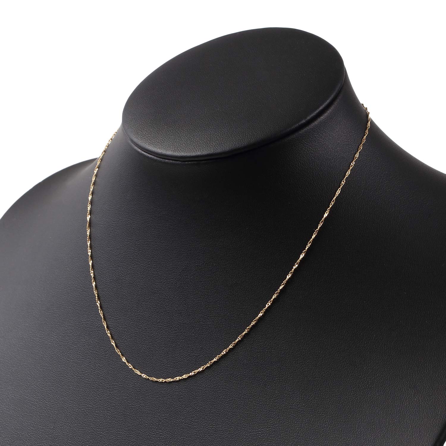 フェアリーカレット] 18金ネックレス K18 スクリューチェーン 40cm (幅