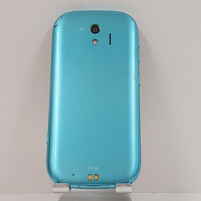 らくらくスマートフォン me F-03K ドコモ ブルー 送料無料 本体 c08027 【中古】