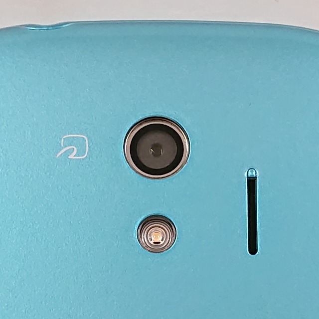 らくらくスマートフォン me F-03K ドコモ ブルー 送料無料 本体 c08027 【中古】