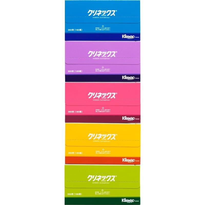 【即納】【ケース販売】 クリネックス ティシュー 5箱パック 360枚(180組) ×12パック 【即納】【ケース販売】 クリネックス ティシュー 5箱パック 360枚(180組) ×12パック