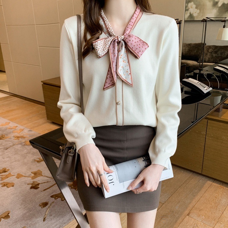 レディース トップス ブラウス ニット プルオーバー 長袖 りぼんタイ スリム フェミニン リボン コンサバ バイカラー 配色 中厚手 かわいい 大人可愛い きれいめ シンプル カジュアル 上品 レディース トップス ブラウス ニット プルオーバー 長袖 りぼんタイ スリム フェミニン リボン コンサバ バイカラー 配色 中厚手 かわいい 大人可愛い きれいめ シンプル カジュアル 上品