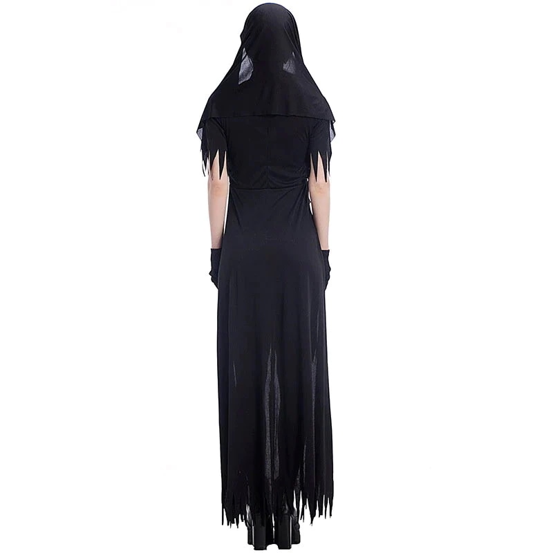ハロウィンの不規則な白黒配色のシスタースカートパーティーウェアコスプレ mdprevattcaulkingandwaterproofing.com