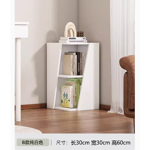 Qoo10] コーナーキャビネット本棚ポーチ本棚コーナ