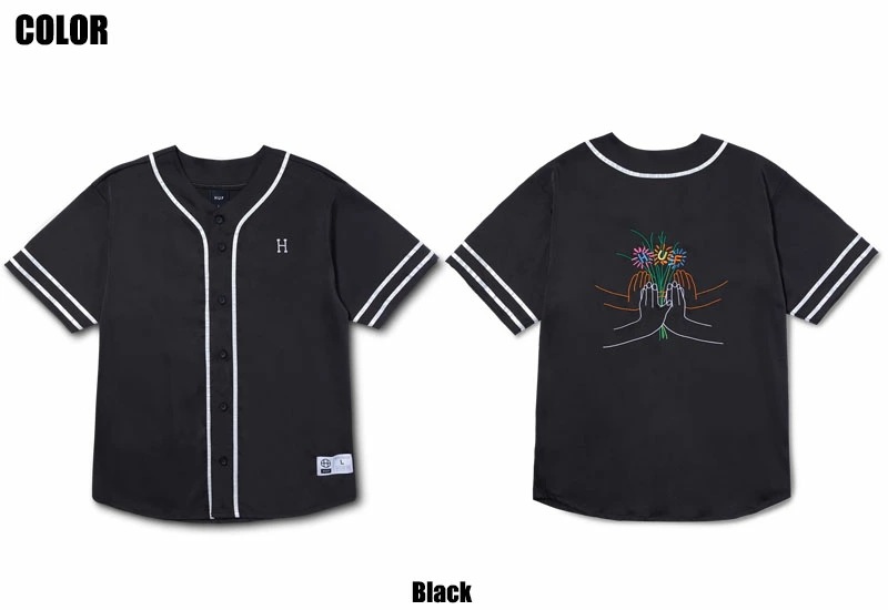 ハフ COMMUNITY HAND BASEBALL JERSEY ベースボールシャツ 半袖シャツ メンズ ハフ COMMUNITY HAND BASEBALL JERSEY ベースボールシャツ 半袖シャツ メンズ