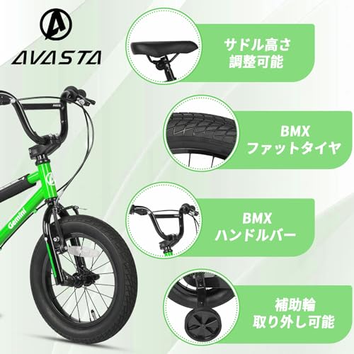 AVASTA】Gemini 16インチ子供用BMX自転車 かっこいい街乗りBMX