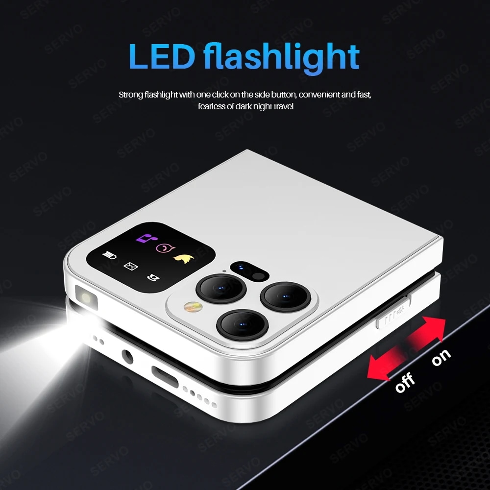 SERVO A50 Pro Flip Phone Dual SIM Card GSM Electric Torch Automatic Call Recording 2.4 Inch Screen SERVO A50 Pro Flip Phone Dual SIM Card GSM Electric Torch Automatic Call Recording 2.4 Inch Screen