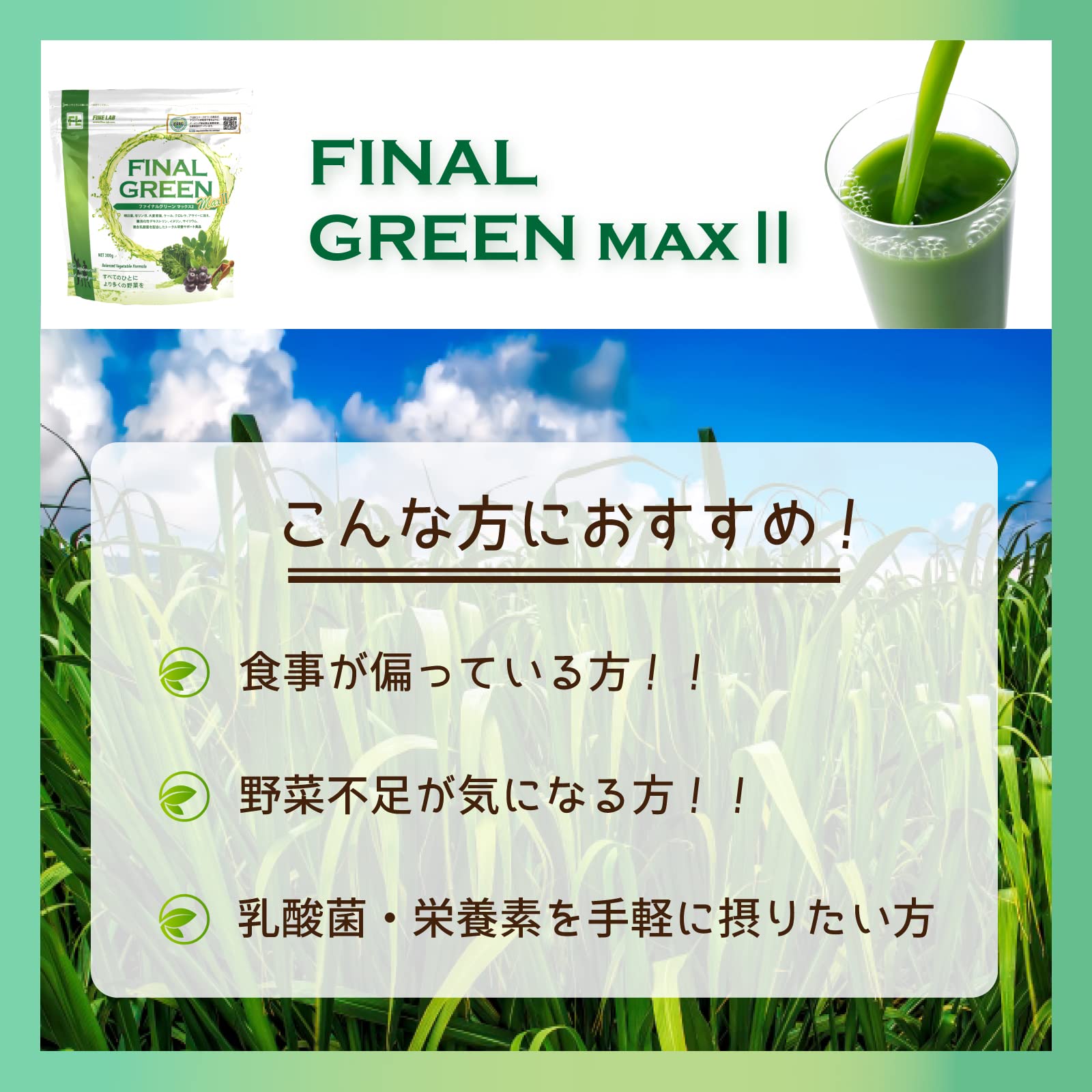 ファイン・ラボ ファイナルグリーン 300g