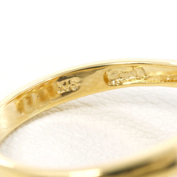 K18 18金 YG リング 12号 パール(真珠) 約4~5mm ダイヤ 0.08 中古 K18 18金 YG リング 12号 パール(真珠) 約4~5mm ダイヤ 0.08 中古