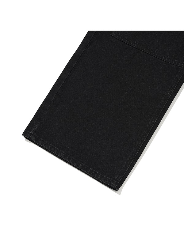 (PRE-ORDER 24th Mar.) CARPENTER WIDE FIT DENIM PANTS [BLACK]