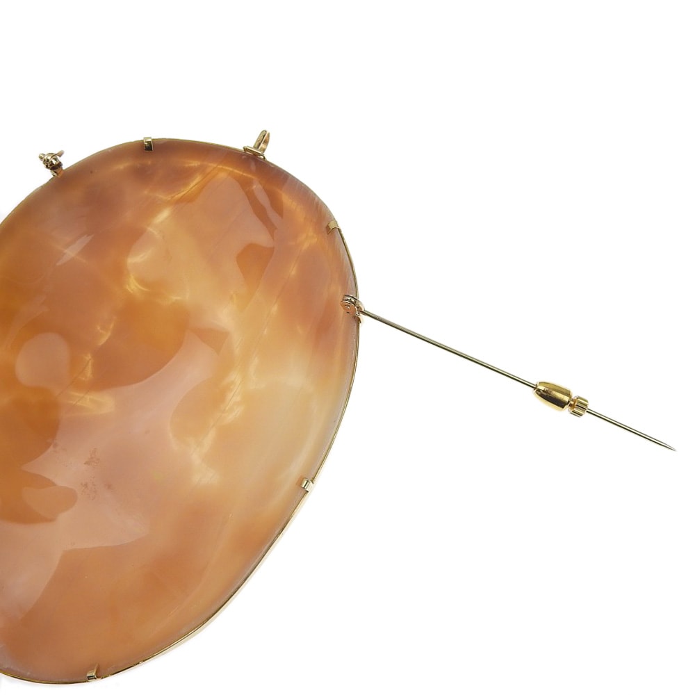 ⭐*︎様 カメオ ブローチ/ペンダントトップ　K18 カメオ ペンダントトップ K18イエローゴールド レディース ブローチ