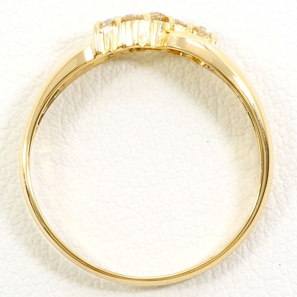 K18 18金 YG リング 10.5号 ダイヤ 0.10 中古 K18 18金 YG リング 10.5号 ダイヤ 0.10 中古