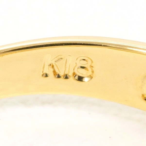 K18 18金 YG リング 10.5号 ダイヤ 0.10 中古 K18 18金 YG リング 10.5号 ダイヤ 0.10 中古