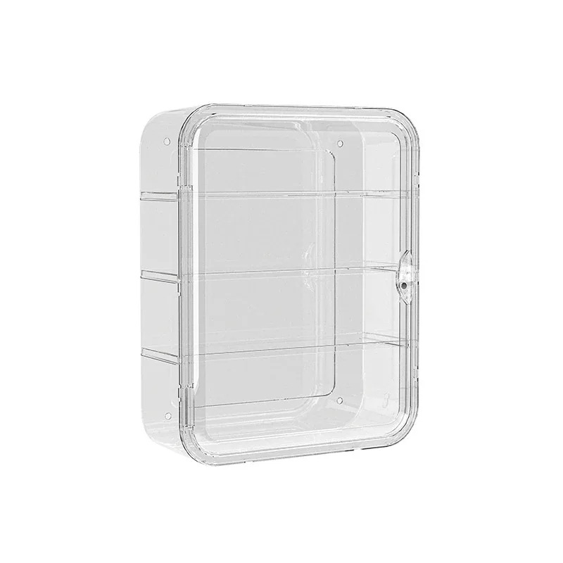 デスクトップスキンケア用品収納ボックス壁掛け式多層化粧品収納棚透明防塵香水口紅整理棚