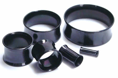 ボディピアス 14mm ブラック ダブルフレアアイレット 14ミリ ステンレス 黒色 コーティング 定番 ラージホール 両側が広い 拡張 男性 女性 人気 シンプル 定番 bk-df14xxxxxx
