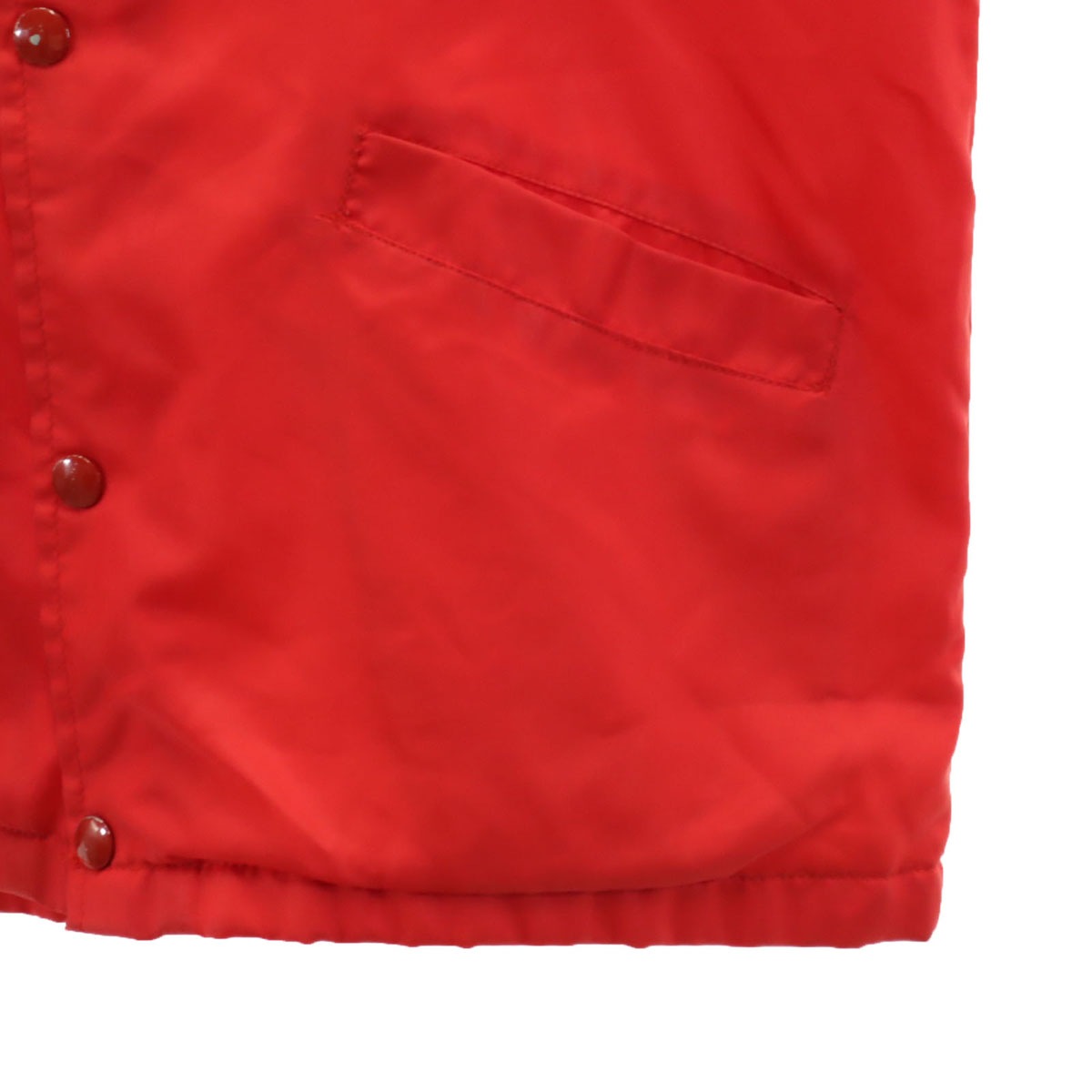 70s 80s ヴィンテージ デュポン社ワッペン コーチジャケット レッド系 メンズ 古着 70s 80s ヴィンテージ デュポン社ワッペン コーチジャケット レッド系 メンズ 古着