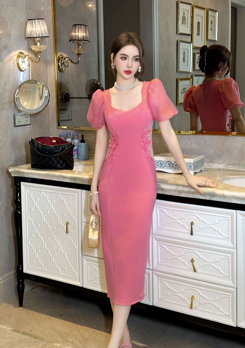 【JY.上品】 夏 レース ロングワンピースドレス パーティー キャバ 着痩せ 大人 同窓会 披露宴 卒業式 結婚式 演奏会 ウェディング 二次会 メガ割