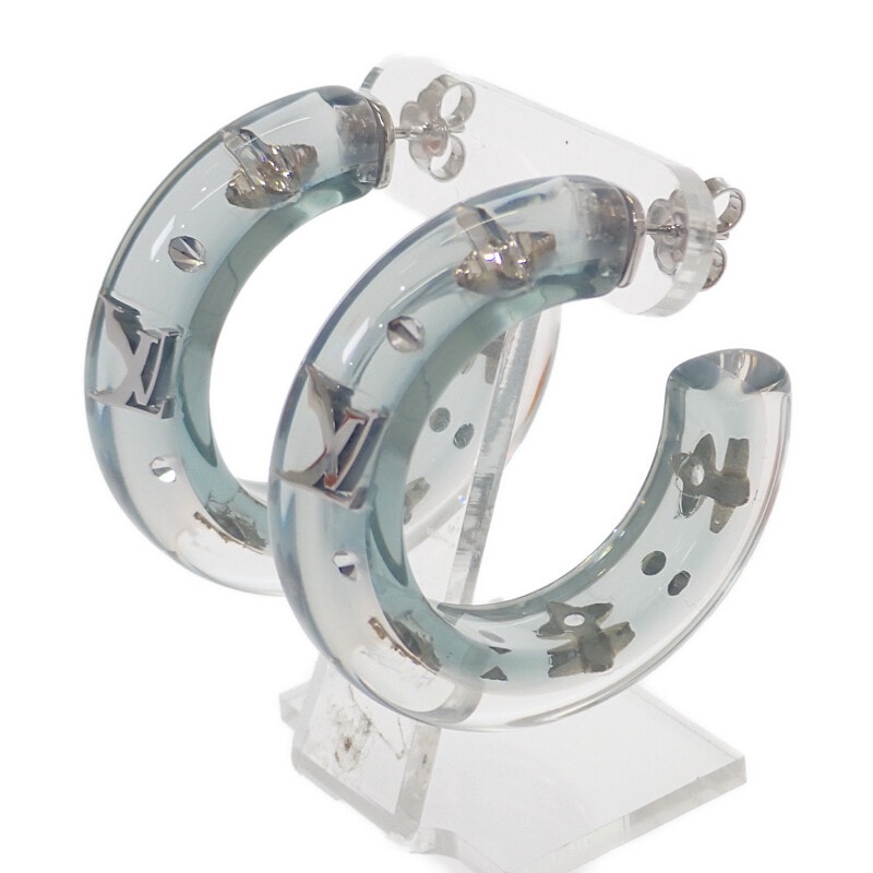 ピアス・LVスパークス M02817 フープ ピアス 新作 ブルー レジン ストラス シルバー金具 レディース【Aランク】 ピアス・LVスパークス M02817 フープ ピアス 新作 ブルー レジン ストラス シルバー金具 レディース【Aランク】