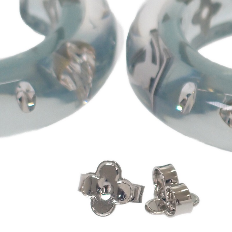 ピアス・LVスパークス M02817 フープ ピアス 新作 ブルー レジン ストラス シルバー金具 レディース【Aランク】 ピアス・LVスパークス M02817 フープ ピアス 新作 ブルー レジン ストラス シルバー金具 レディース【Aランク】