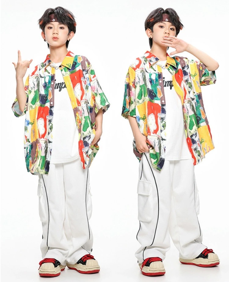 【即納】タイダイ染め 柄シャツ イエロー キッズ ダンス 衣装 白パンツ セットアップ ホワイト ズボン 半袖 ジャケット トップス 白 ベスト ヒップホップ 男の子 女の子 キッズダンス衣装 練習着 【即納】タイダイ染め 柄シャツ イエロー キッズ ダンス 衣装 白パンツ セットアップ ホワイト ズボン 半袖 ジャケット トップス 白 ベスト ヒップホップ 男の子 女の子 キッズダンス衣装 練習着