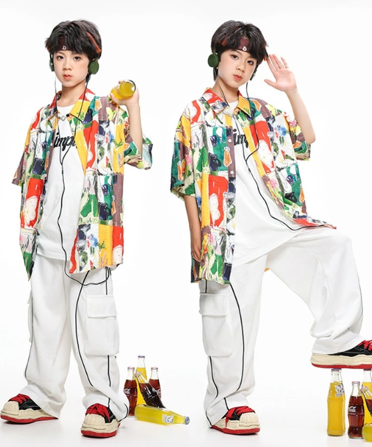 【即納】タイダイ染め 柄シャツ イエロー キッズ ダンス 衣装 白パンツ セットアップ ホワイト ズボン 半袖 ジャケット トップス 白 ベスト ヒップホップ 男の子 女の子 キッズダンス衣装 練習着 【即納】タイダイ染め 柄シャツ イエロー キッズ ダンス 衣装 白パンツ セットアップ ホワイト ズボン 半袖 ジャケット トップス 白 ベスト ヒップホップ 男の子 女の子 キッズダンス衣装 練習着