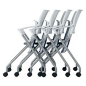 ジョインテックス 会議イスFJC-K6AL YG イエローグリーン肘付