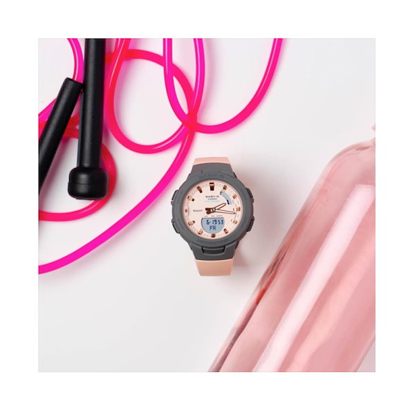 CASIO Baby-G Bluetooth 腕時計 ピンク/グレー BABY-G Baby-G ベビーG ベビージー アナログ レディース 腕時計
