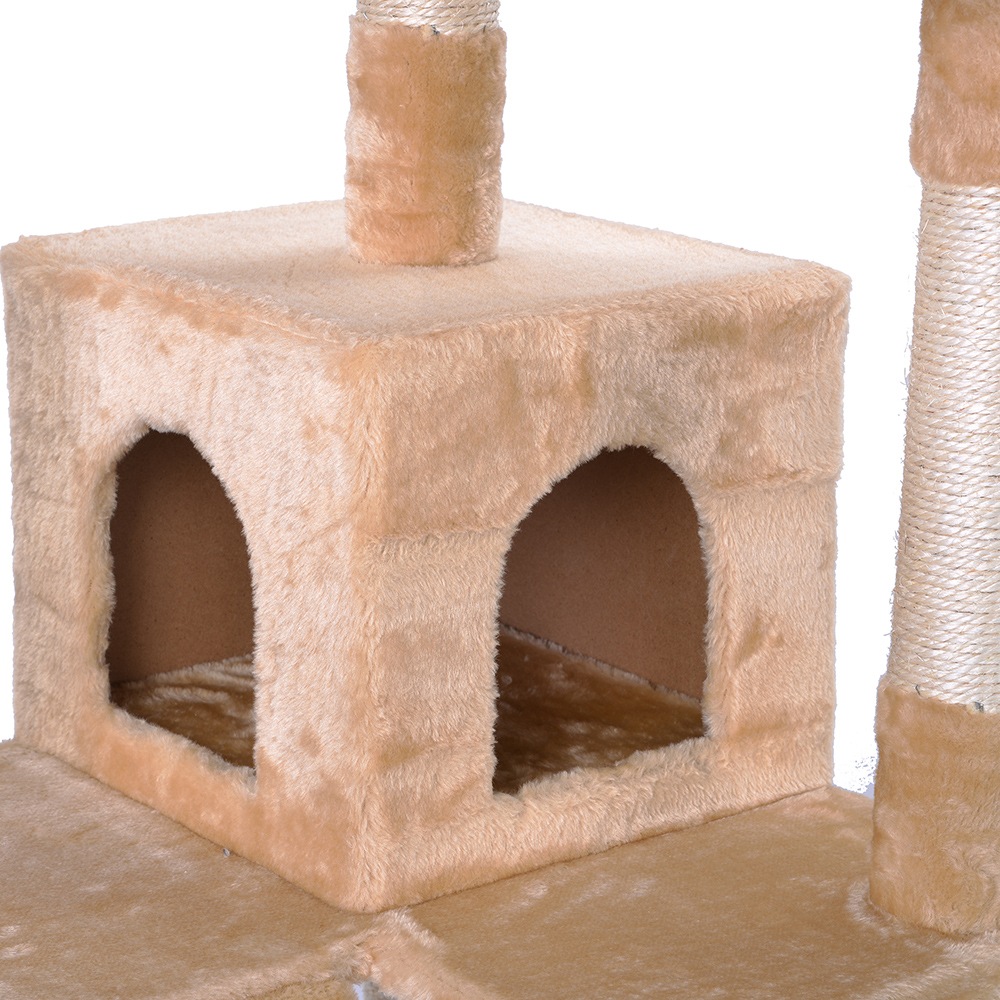 キャットタワー 据え置き おしゃれ 全高185cm 爪とぎ 麻紐 豪華な