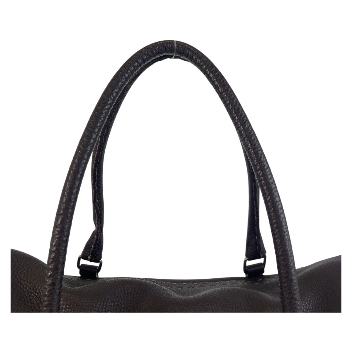 美品 セレリア ブラウン シルバー金具 レザー N49-22-13533 ショルダーバッグ ハンドバッグ レディース 504442