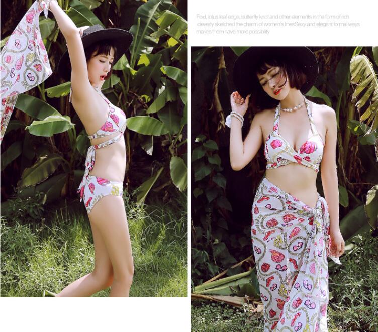 サイズあり 新作 -f120 フレア フリル エスニック柄 幾何学模様 小花柄 水着 レディース オフショル 水着 バンドゥ ビキニ 2点 セクシー パッド付 レース 花柄