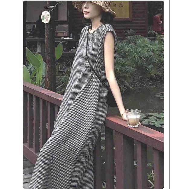 格安販売中ギンガムチェックワンピース 千鳥格子 ロングストレートワンピース ミセス大人ワンピース MからXXL 格安販売中ギンガムチェックワンピース 千鳥格子 ロングストレートワンピース ミセス大人ワンピース MからXXL