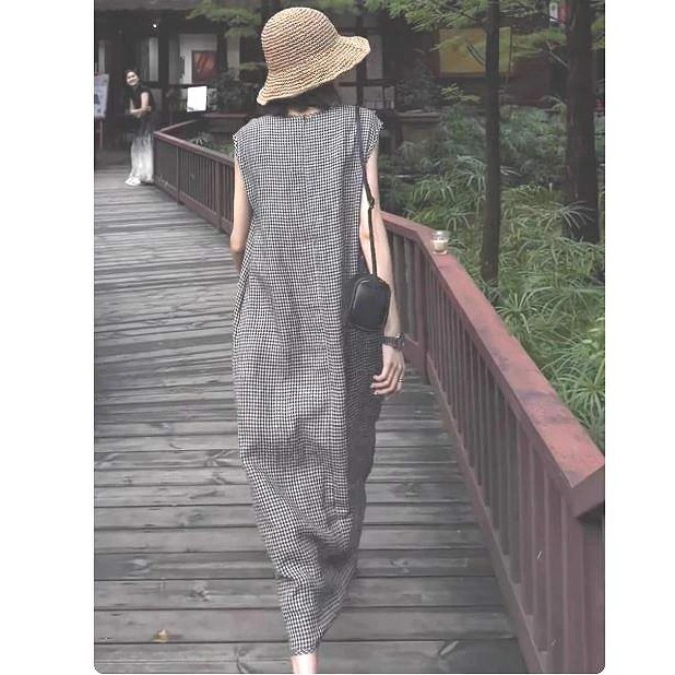 格安販売中ギンガムチェックワンピース 千鳥格子 ロングストレートワンピース ミセス大人ワンピース MからXXL 格安販売中ギンガムチェックワンピース 千鳥格子 ロングストレートワンピース ミセス大人ワンピース MからXXL