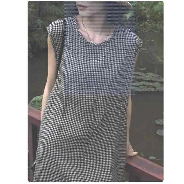 格安販売中ギンガムチェックワンピース 千鳥格子 ロングストレートワンピース ミセス大人ワンピース MからXXL 格安販売中ギンガムチェックワンピース 千鳥格子 ロングストレートワンピース ミセス大人ワンピース MからXXL