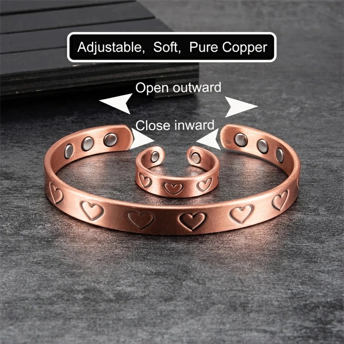 純銅製ジュエリー リング 指輪 純銅磁気ブレスレット エネルギーマグネット付き 磁気ブレスレット ストレス解消 減量 痩身 調節可能 健康エネルギー 高磁石 瞑想 ヨガ 純銅製ジュエリー リング 指輪 純銅磁気ブレスレット エネルギーマグネット付き 磁気ブレスレット ストレス解消 減量 痩身 調節可能 健康エネルギー 高磁石 瞑想 ヨガ