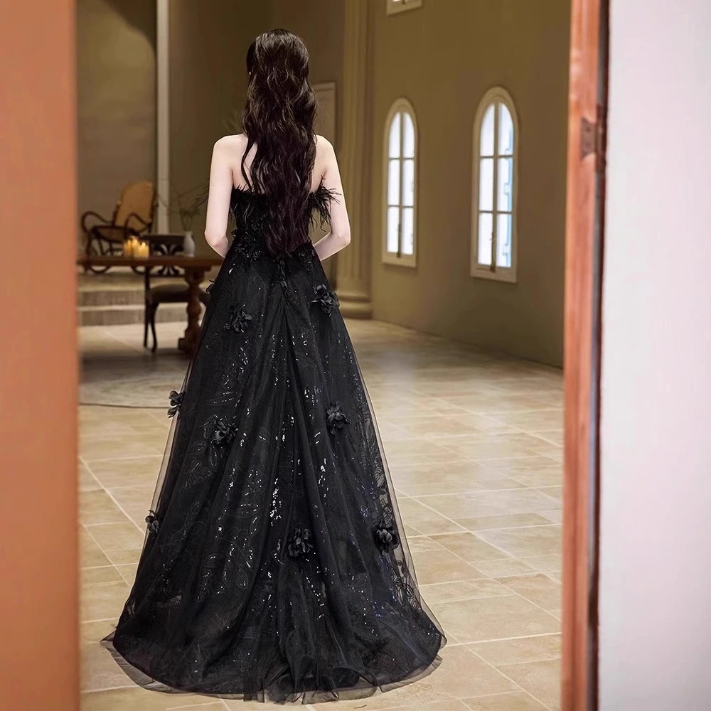 【急速出荷!】黒のプランジイブニングドレスンピース ロング 入学式 宴会 結婚式 ドレス パーティードレス お呼ばれ 披露宴