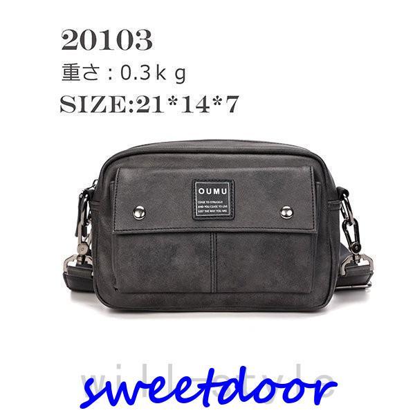 ショルダーバッグ メンズ 小さい 革 ミニバッグ メッセンジャーバッグ 斜めがけバッグ小さめ