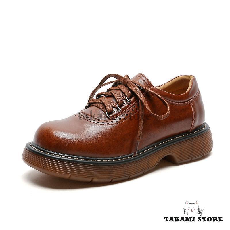 【即納】パンプス レディース ローファー ラウンドトウ 本革 裏起毛 厚底 マニッシュ シューズ モカシン カジュアル 春秋 イベント トレンド アウトドア