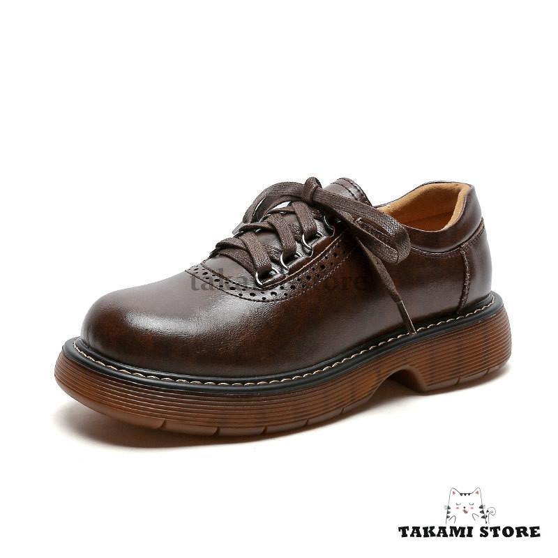 【即納】パンプス レディース ローファー ラウンドトウ 本革 裏起毛 厚底 マニッシュ シューズ モカシン カジュアル 春秋 イベント トレンド アウトドア