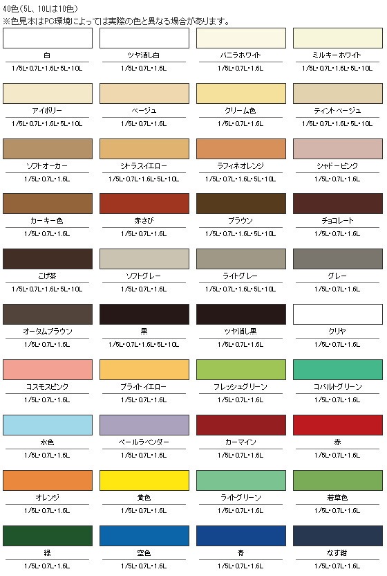 水性多用途カラー 10L ミルキーホワイト